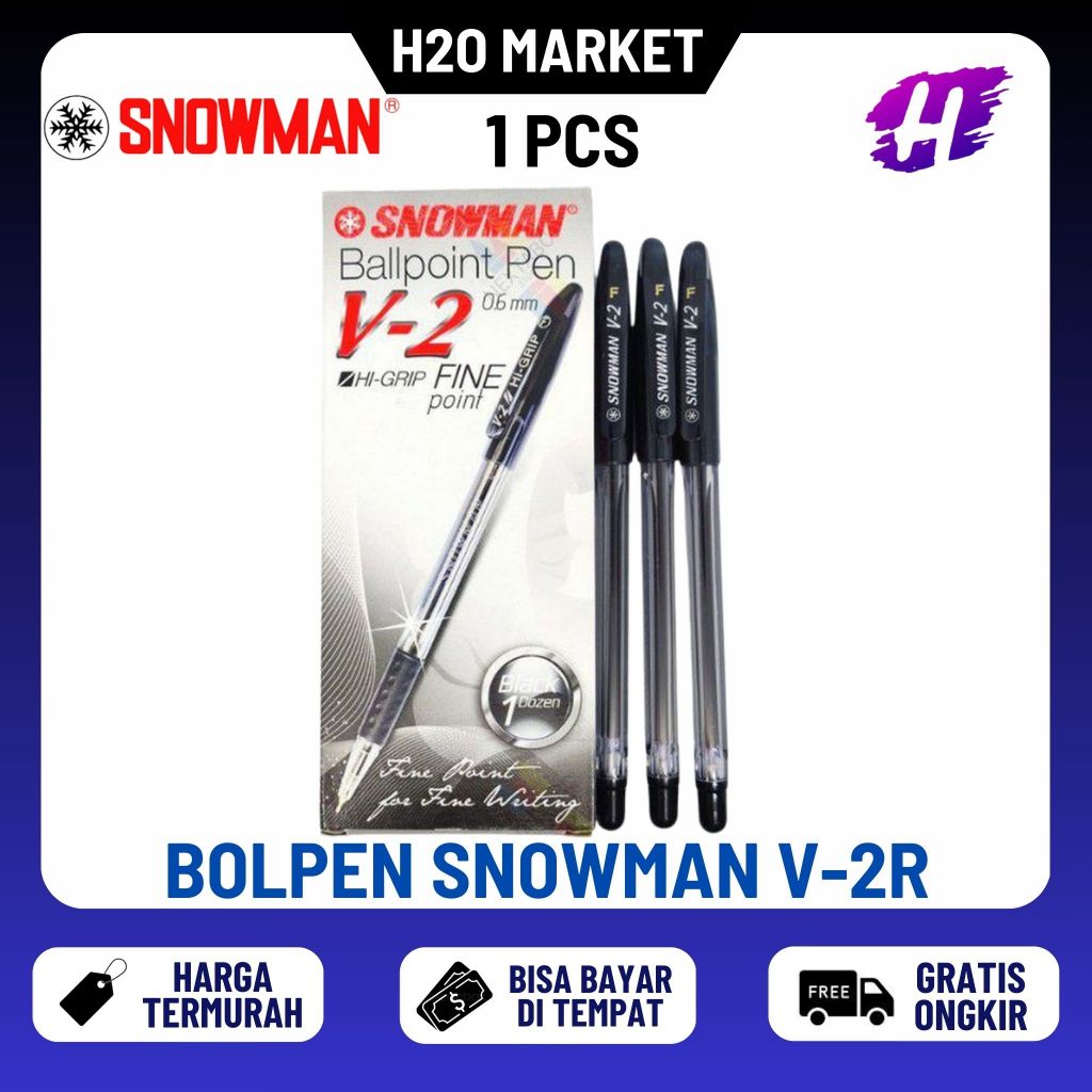 1 Pcs Bolpen Snowman V-2 R