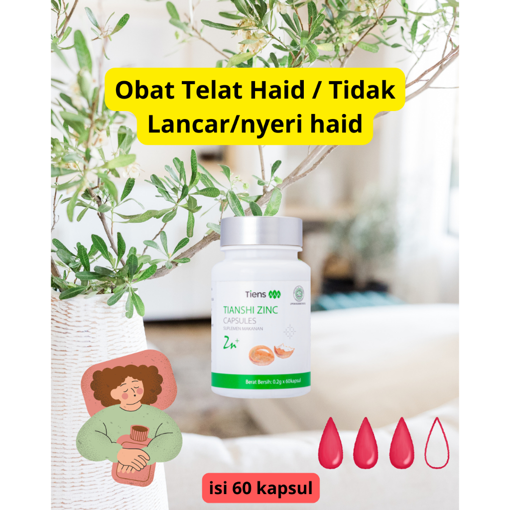 Zinc & Calcium Tiens – Suplemen Herbal Pelancar Haid, Atasi Nyeri Menstruasi, Sehatkan Rahim & Kesei