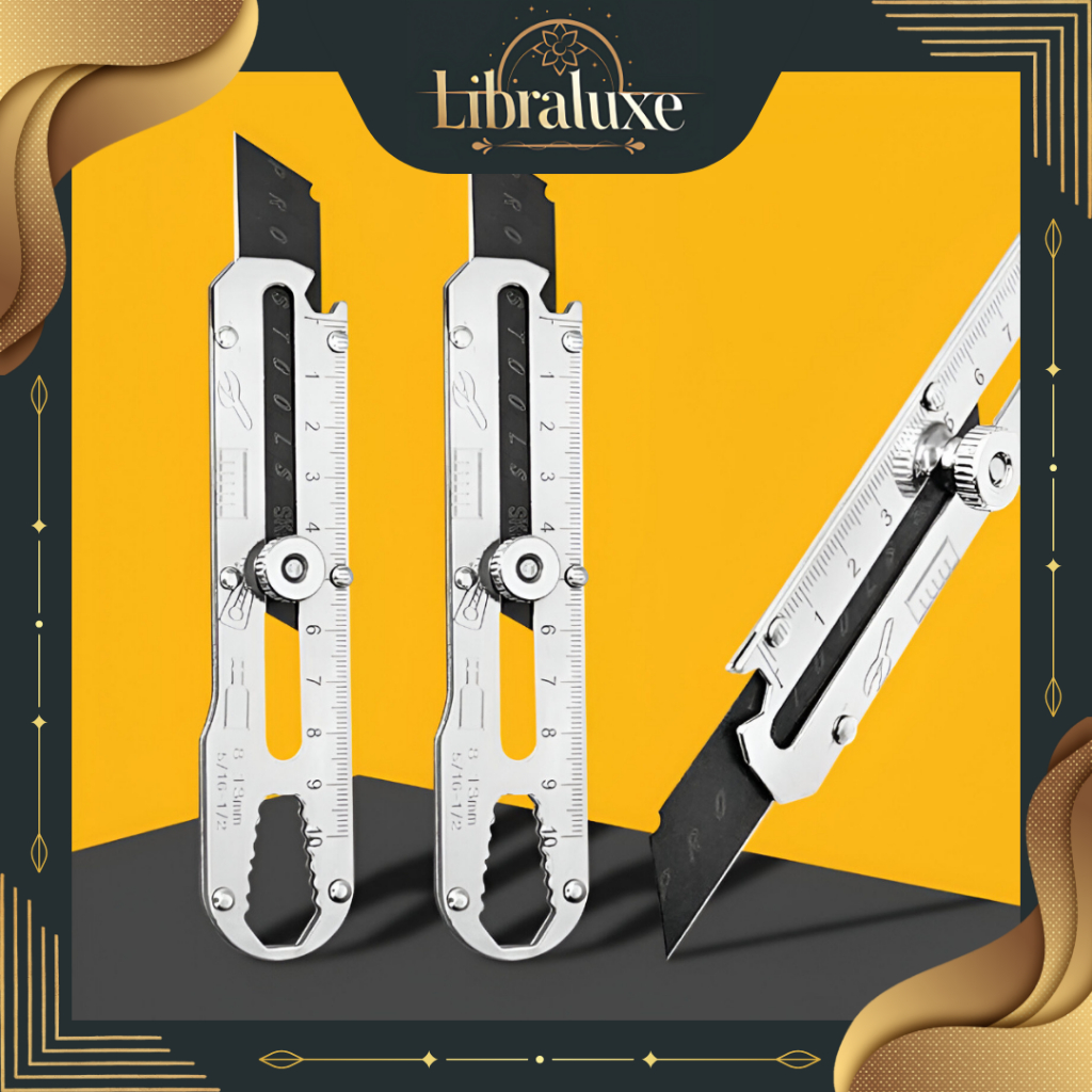 

Cutter Pisau Baja Murah / Cutter Stainless 9 In 1 Multifungsi / Cutter Stainless Praktis