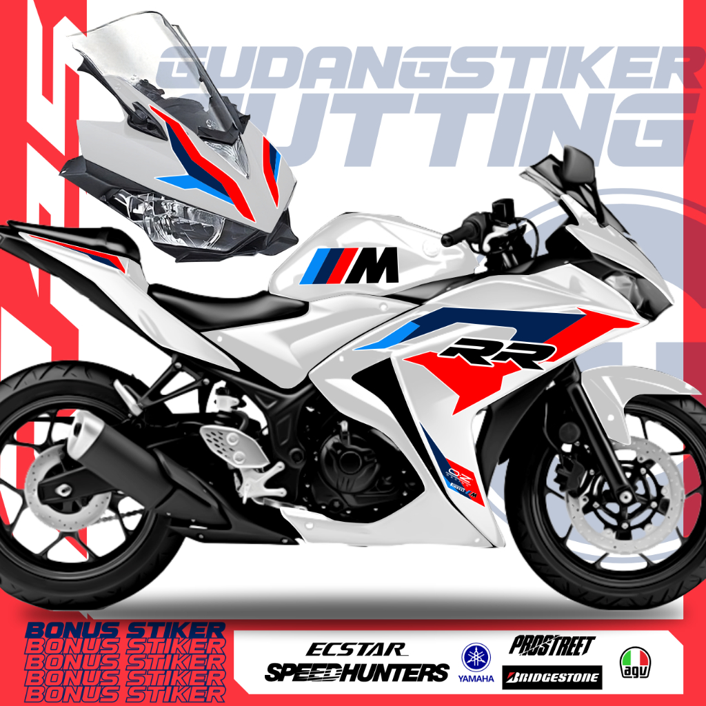 STRIKING R25 OLD BMW LIVERY STICKER YAMAHA HIGH QUALITY STIKER YZF