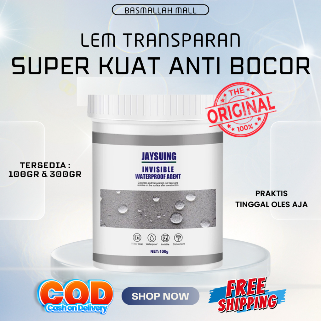 Lem Transparan Jaysuing Anti Bocor Invisible Waterproof Insulating Sealant / Lem Keramik Anti Bocor