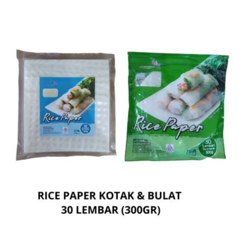 

Rice paper Kulit Lumpia Vietnam Spring Roll Banh Trang 30 lembar Kotak dan Bulat