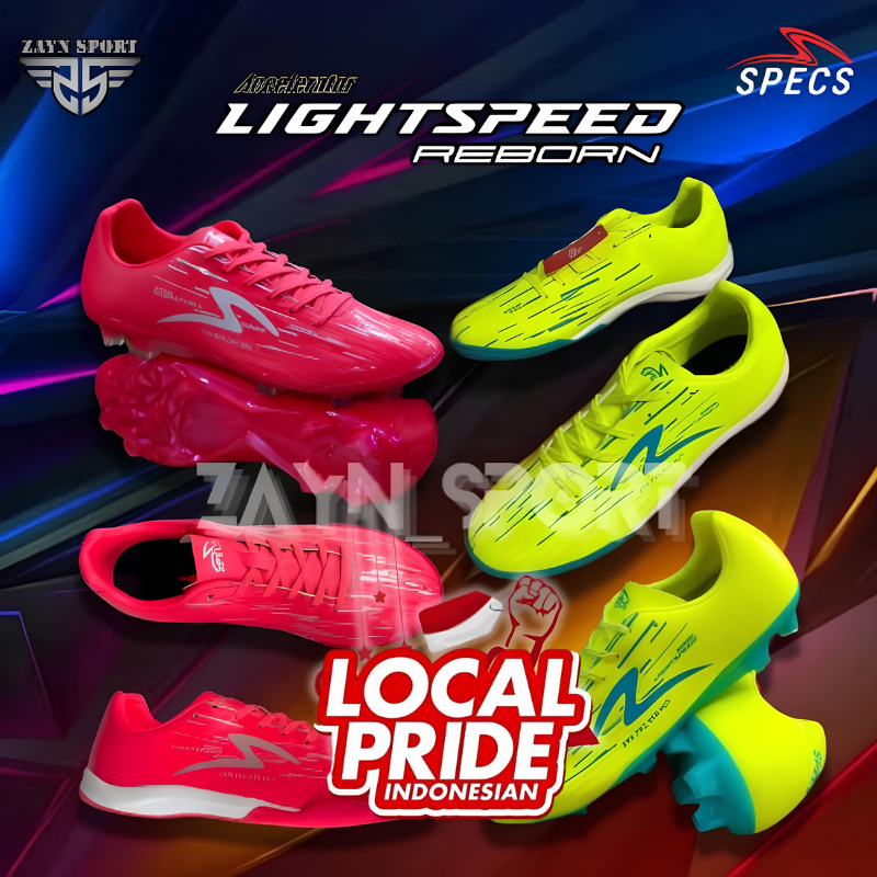 Sepatu Sepak Bola/Futsal LS Reborn IN & FG DIVA PINK & SAFETY YELLOW IRIDESCENT