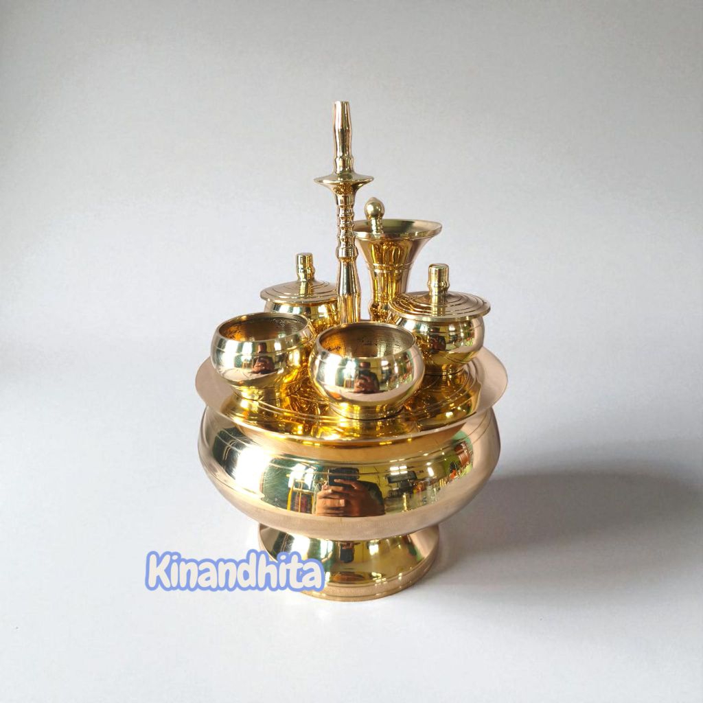 Tempat Sirih Kuningan / Tempat Nginang Ukuran Kecil Buat Seserahan Sovenir