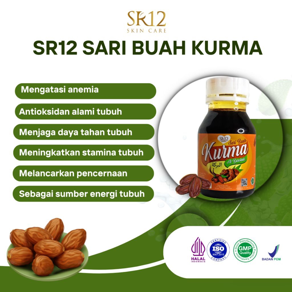 

SR12 Sari Kurma 100% Sari Buah Kurma Mencegah Anemia Cepat Menaikkan Trombosit