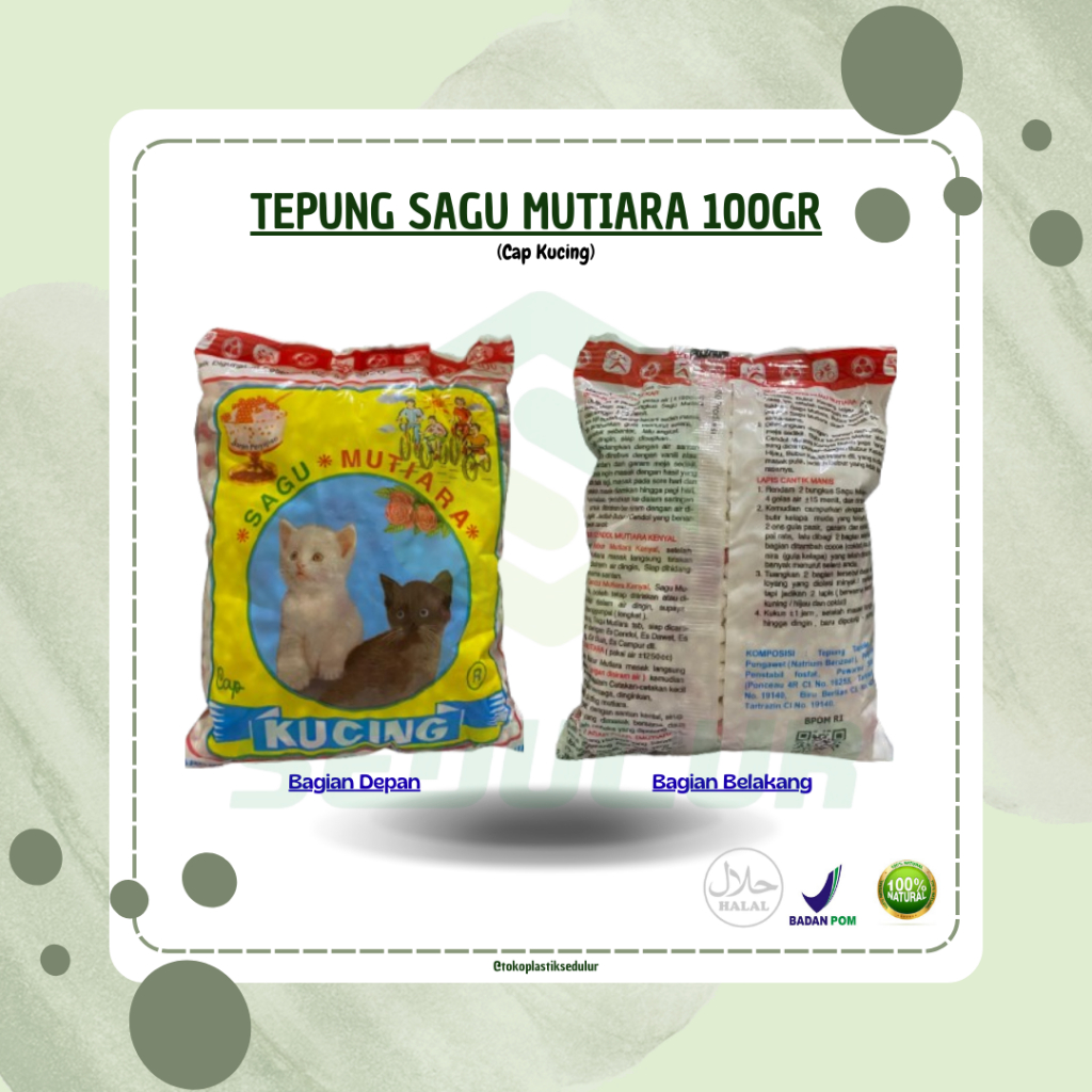 

Sagu Mutiara Cap Kucing 100gr Best Seller