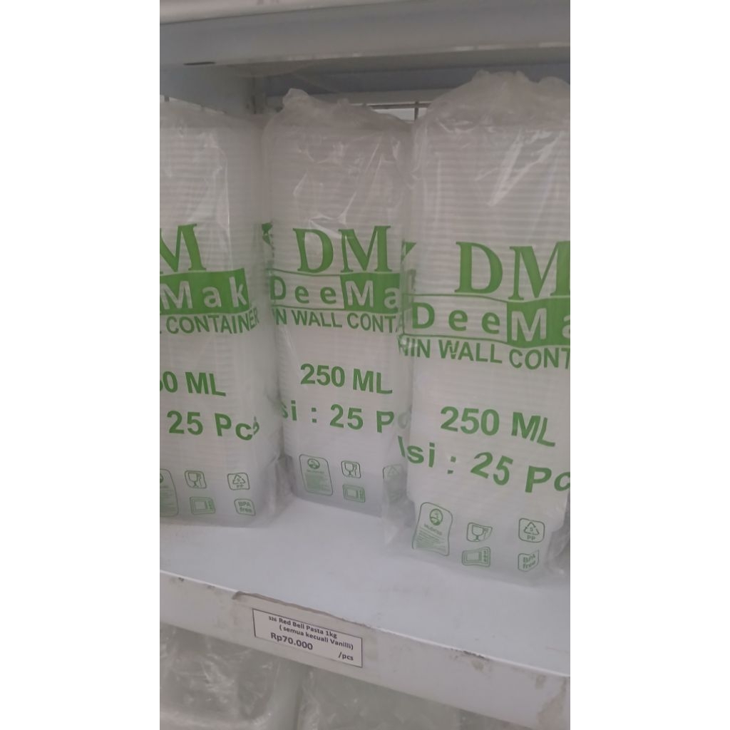Thinwall DM 250ML Rec/ Thinwall Kotak 250ML Rec Isi 25 Pcs
