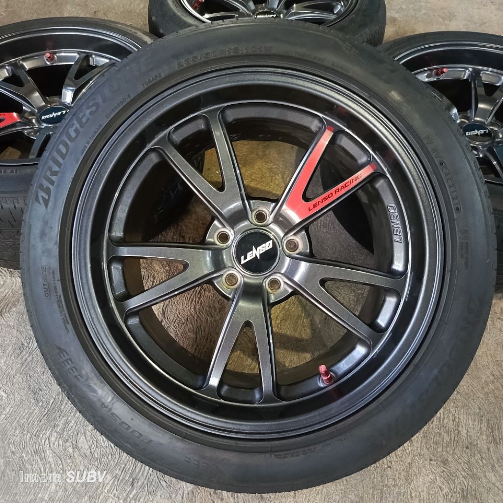 Velg Original Lenso 95V R18 set Ban Bridgestone Turanza T005