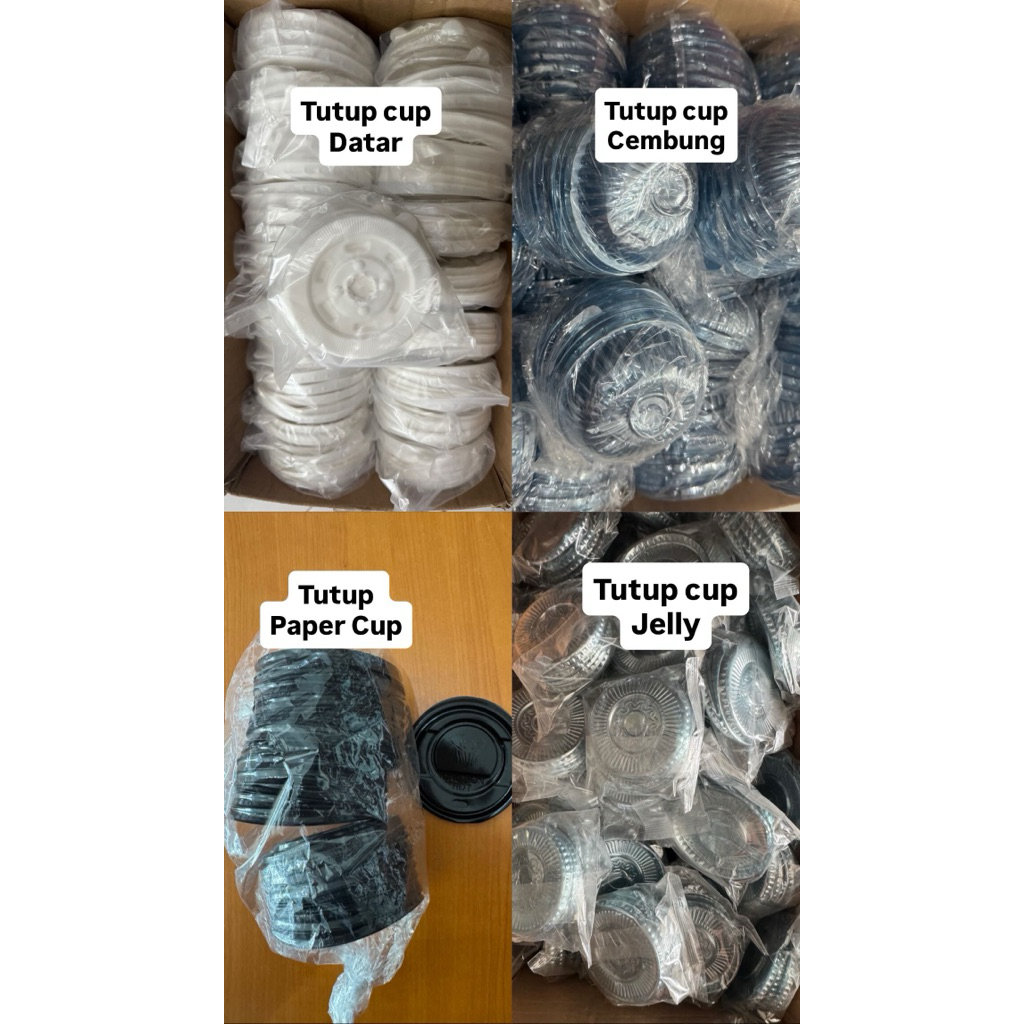 Tutup Cup/Tutup Gelas/Tutup Datar/Tutup Cembung/Tutup Paper cup/Tutup Gelas Kopi/Tutup Cup Jelly