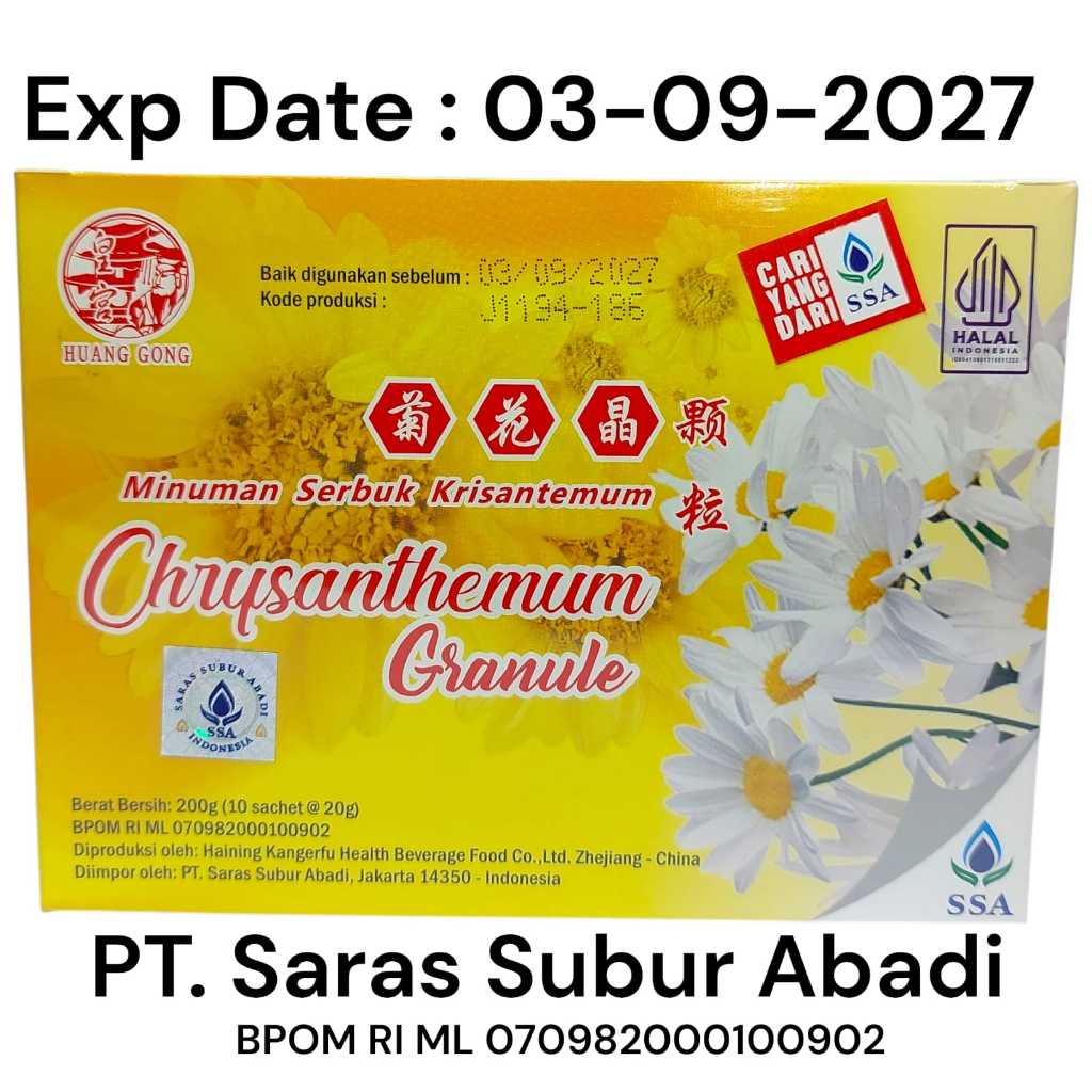 

Saras Subur Abadi Chrysanthemum Granule Minuman Panas Dalam Kesehatan Tubuh
