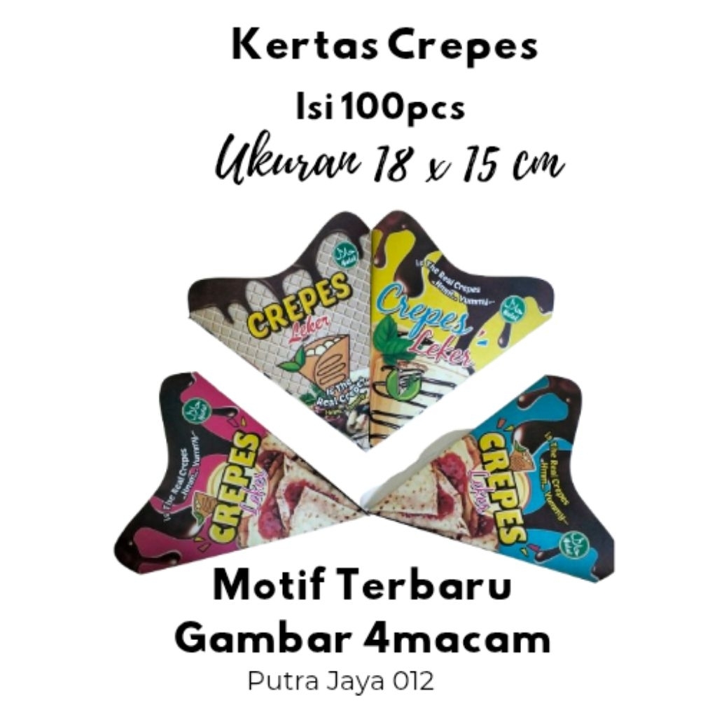 

Kemasan Crepes Motif Warna isi 100 picis