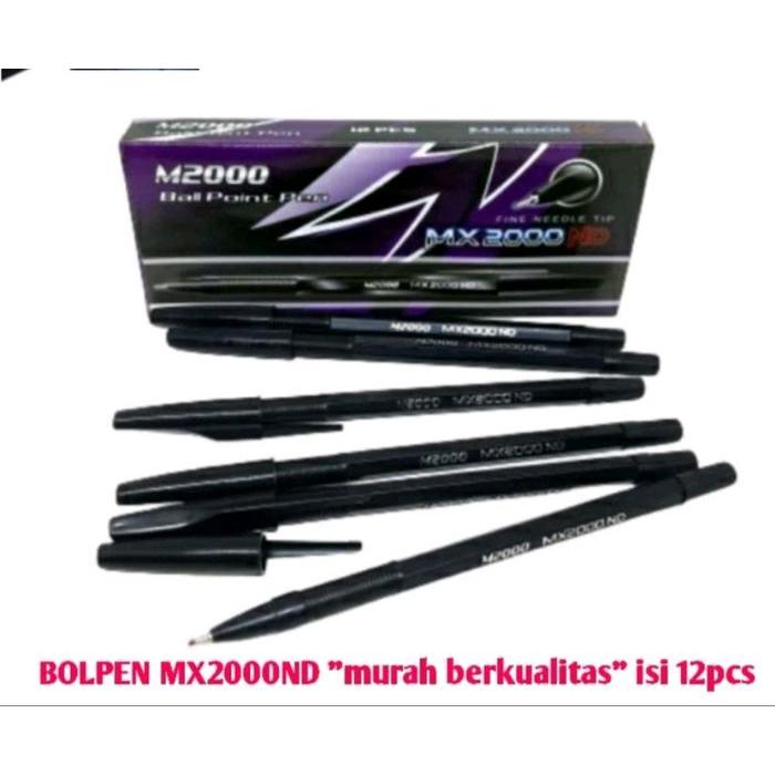 

`1Lusin Pulpen Pen Bolpen Tinta Hitam MX2000ND