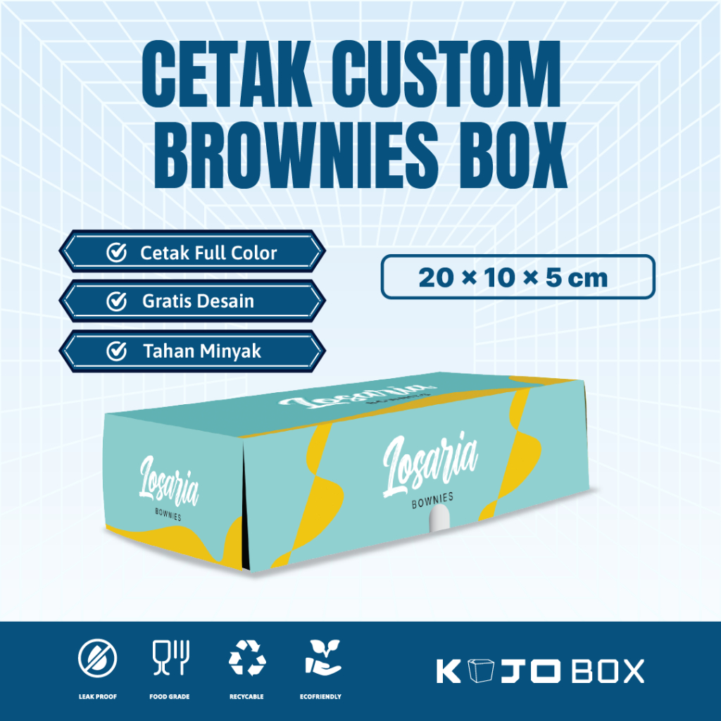 

Dus Box Brownies Uk.20x10x5cm Bahan Ivory290 - Full Print Min 1.000Pcs Free Design
