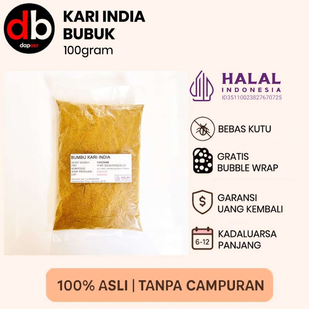 

Bumbu Curry Bubuk 100gram Bubuk Kari