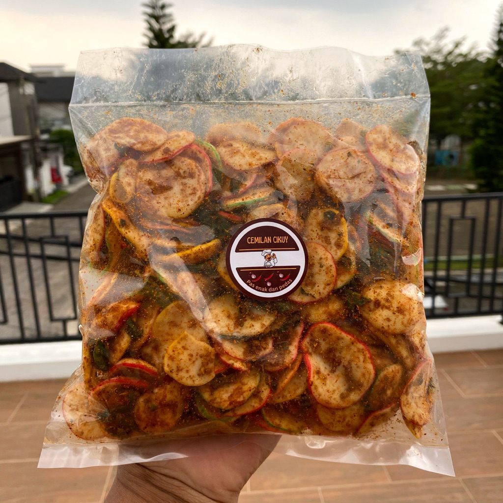 

KERUPUK SEBLAK BANTET KERING CIKUR DAUN JERUK EXSTRA PEDAS 250GR