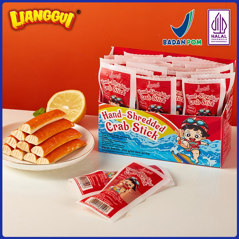 

Lianggui Stick Crab Pedas HALAL - Cemilan Viral Spicy/BBQ Snack untuk Ngemil Enak Cemilan