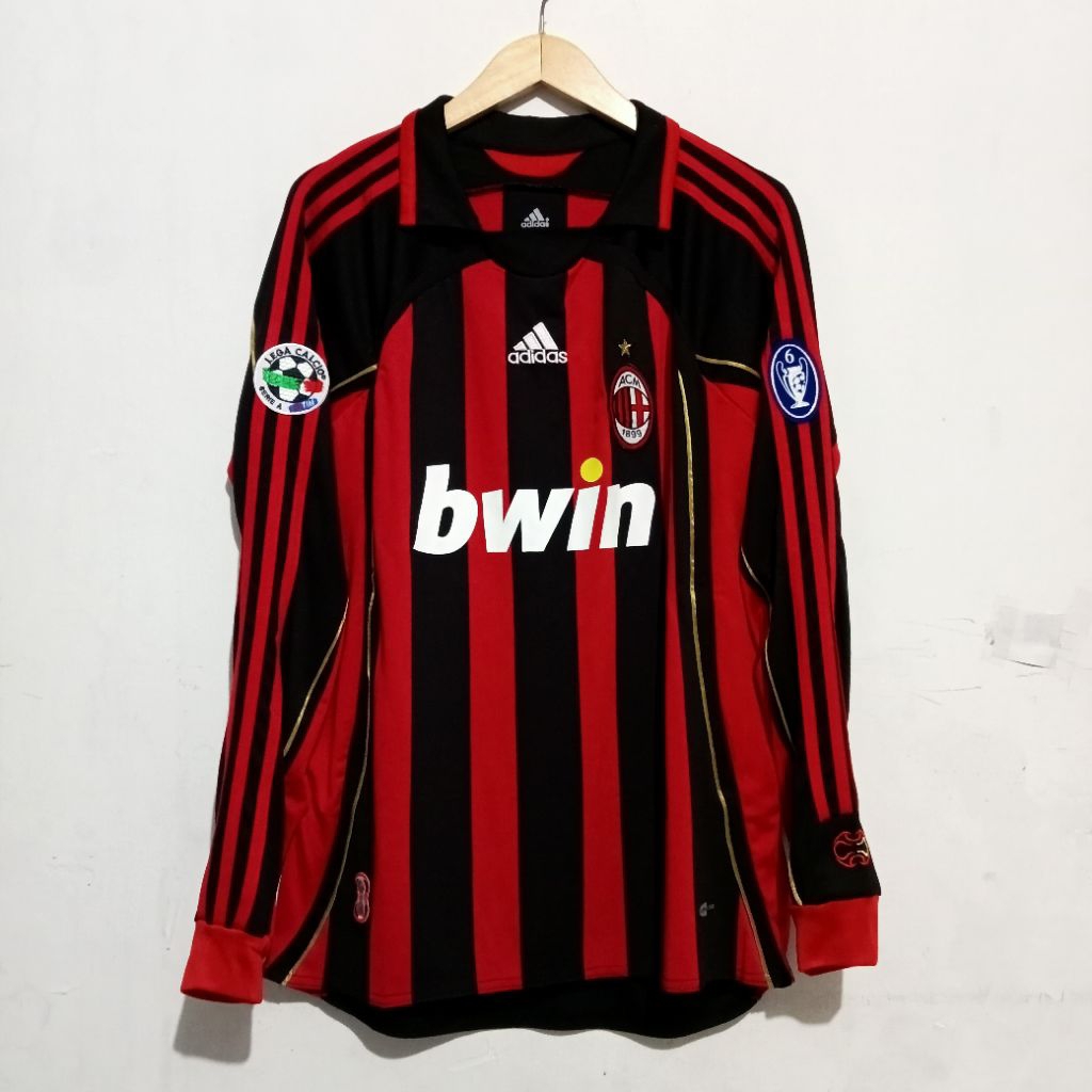 Jersey AC Milan Home 2006/2007 Long Sleeve Nameset Maldini Grade A3