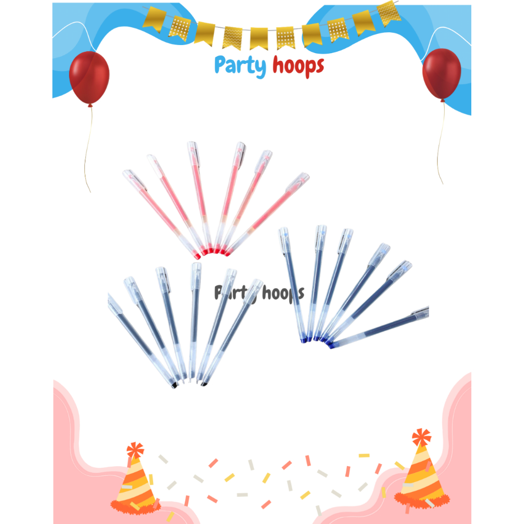 

1pcs Pulpen Gel dan Refill Pulpen 0.5mm Alat Tulis Pena Perlengkapan Sekolah Pulpen Warna Biru Hitam Merah Partyhoops