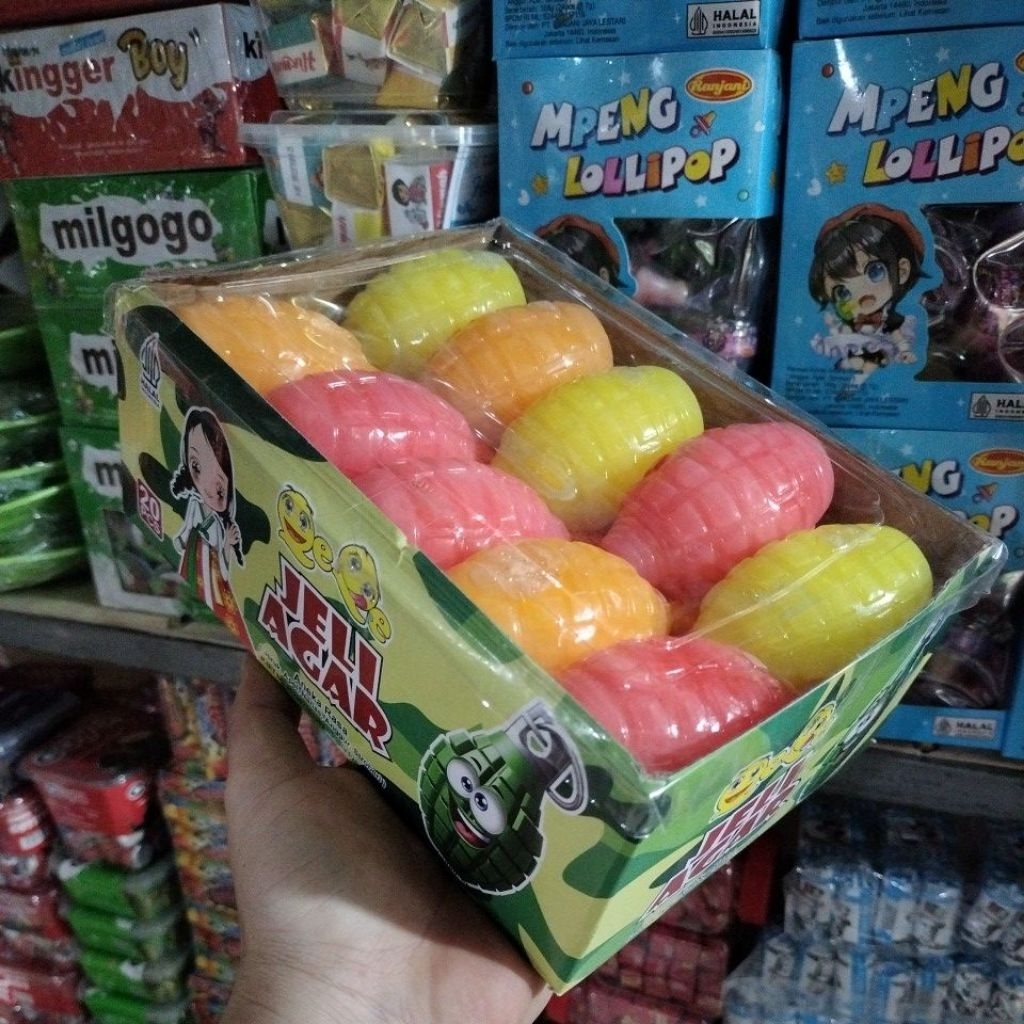 

Jeli Agar Aneka Rasa yogurt Buahan 1 box isi 20 pcs