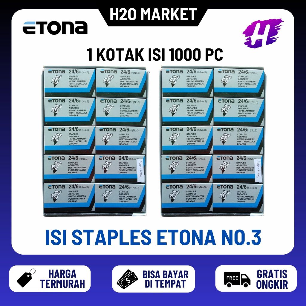 

Isi Staples Kecil ETONA No 10 ( 1 PACK KECIL )