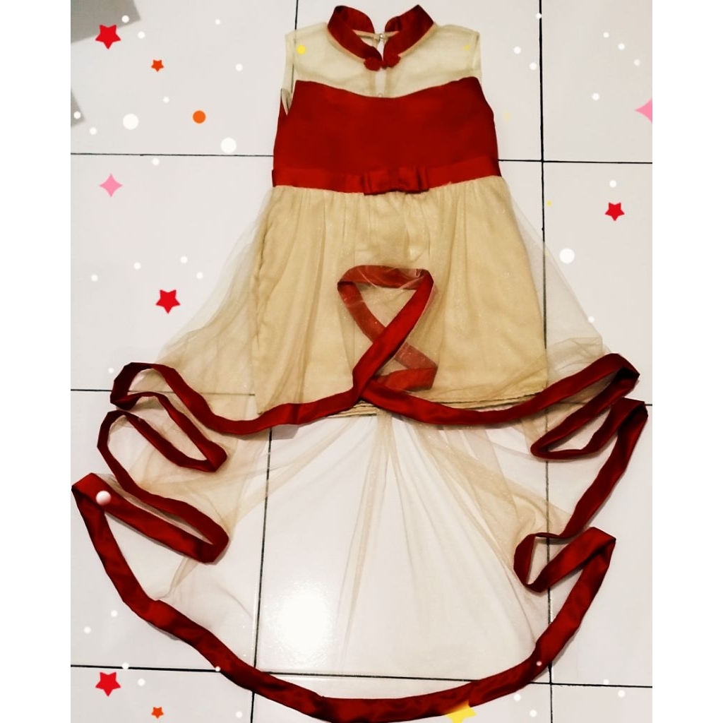 Gaun Ekor Kerah Shanghai Anak