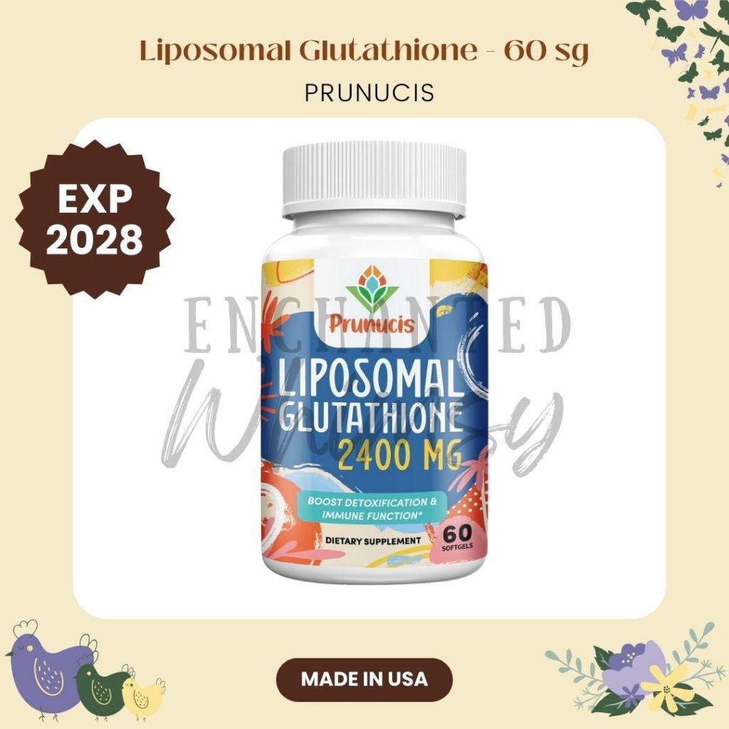 Liposomal Glutathione 2400mg Prunucis 60 softgels detox immune antioksidan L-Glutathione vitamin C
