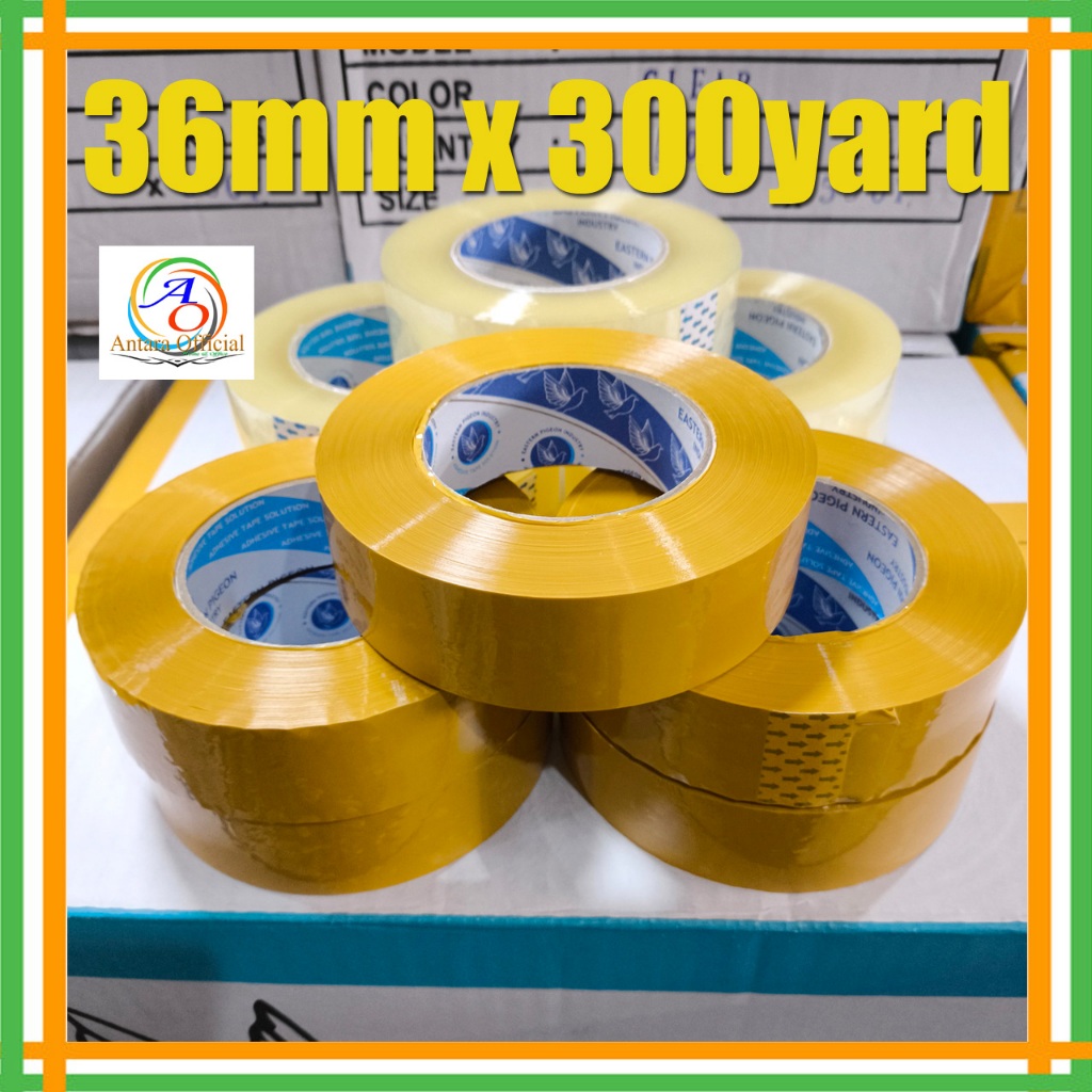 

Lakban 300 Yard Lebar 36mm 1 1/2 Inchi Kualitas Bagus Bening Coklat Isolasi Jumbo Opp Packing 36mmx300yard Selotip Selasiban Eastern Pigeon