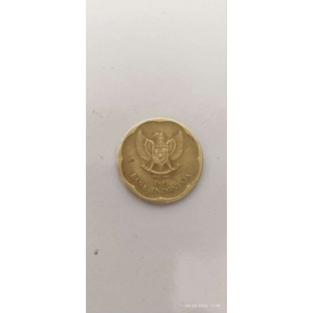 kolektor koin emas 500 rupiah gambar melati