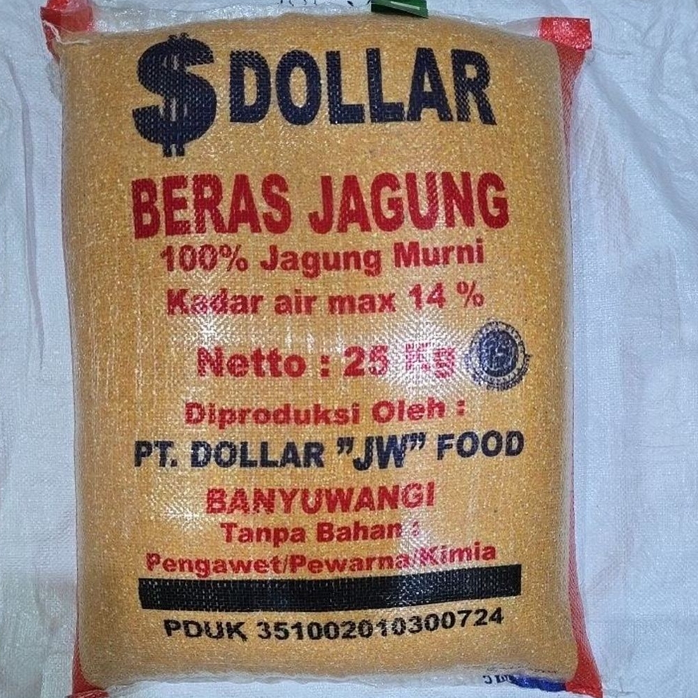 

Beras jagung cap dollar jw asli corn rice 25kg ( SAK 25KG )