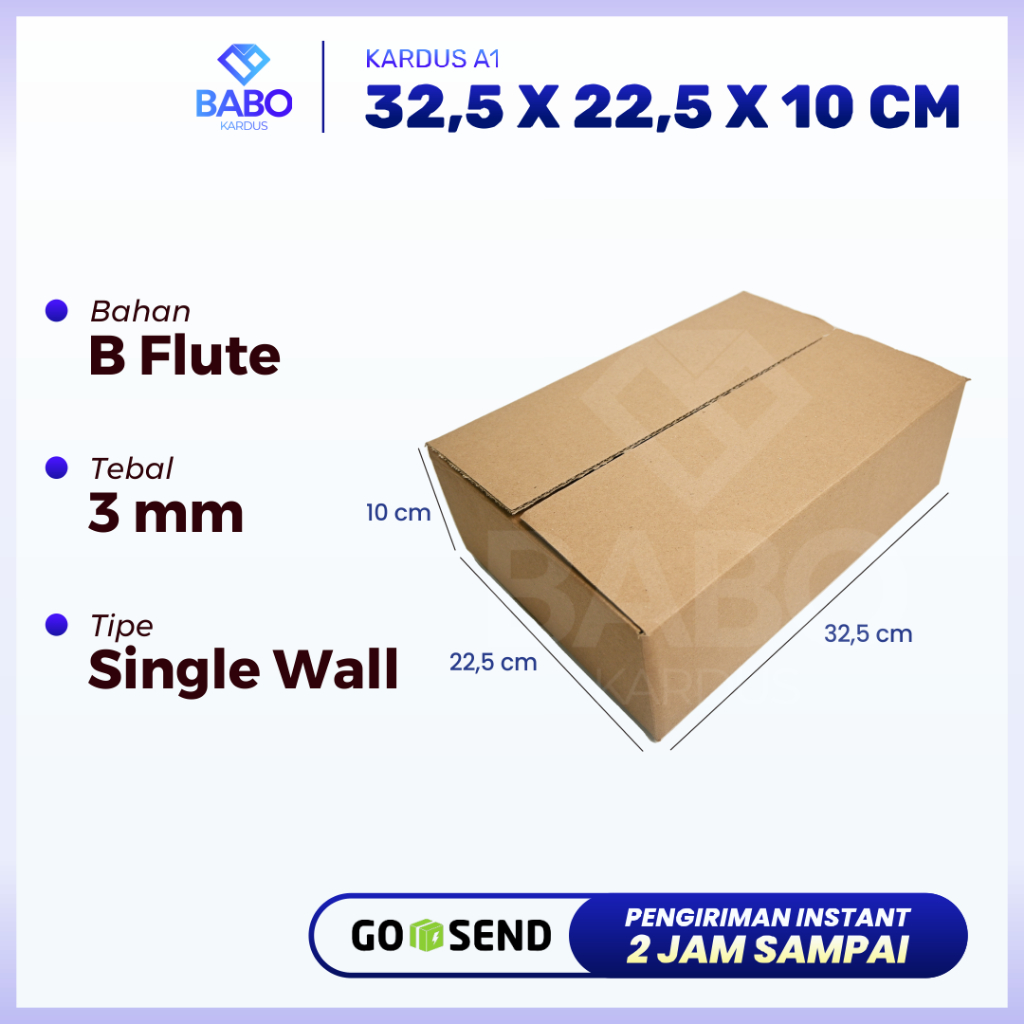 

Kardus Karton Box 32,5x22,5x10 CM Kotak Dus Packing Polos