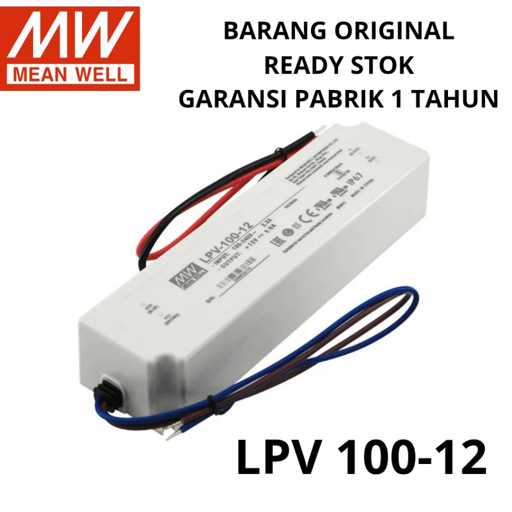 MEAN WELL MEANWELL LPV 100-12 12V 8,3A LED DRIVER POWER SUPPLY