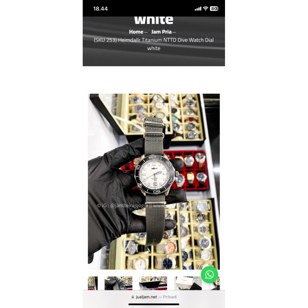 (SKU (253) Heimdallr Titanium NTTD Dive Watch Dial white