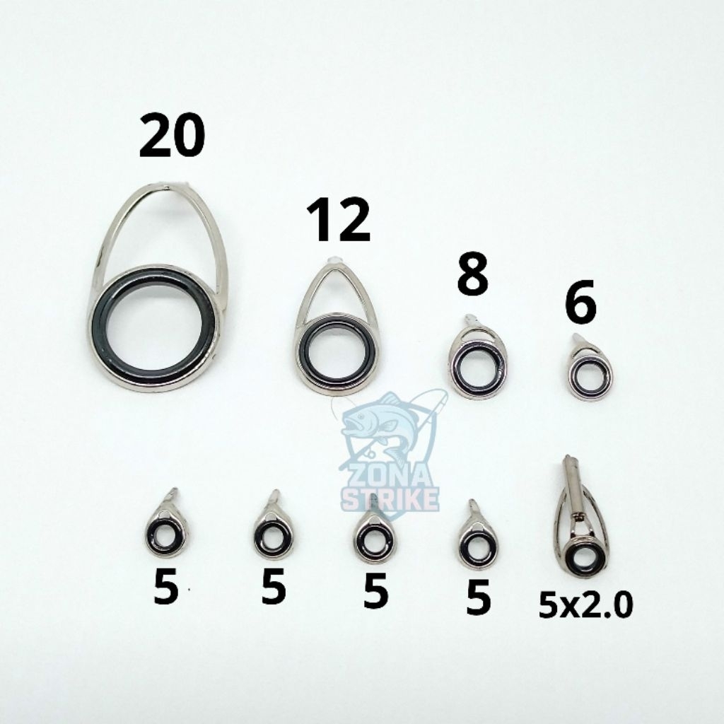 1 Set Guide Ring Joran SPINNING MEDIUM LIGHT NATURAL ( 9pcs ) - Ring Guide K-Series