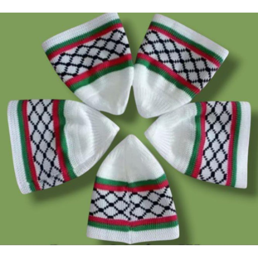 harzu Peci Rajut Palestina Dewasa Seri Warna/Peci Handramaut Handmade Original Premium Quality