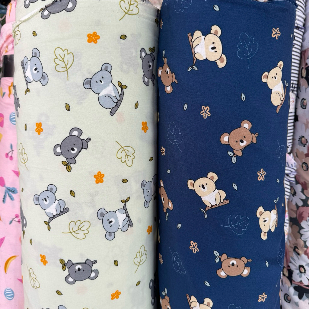 kain katun rayon premium,motif krakter,motif anak anak terbaru