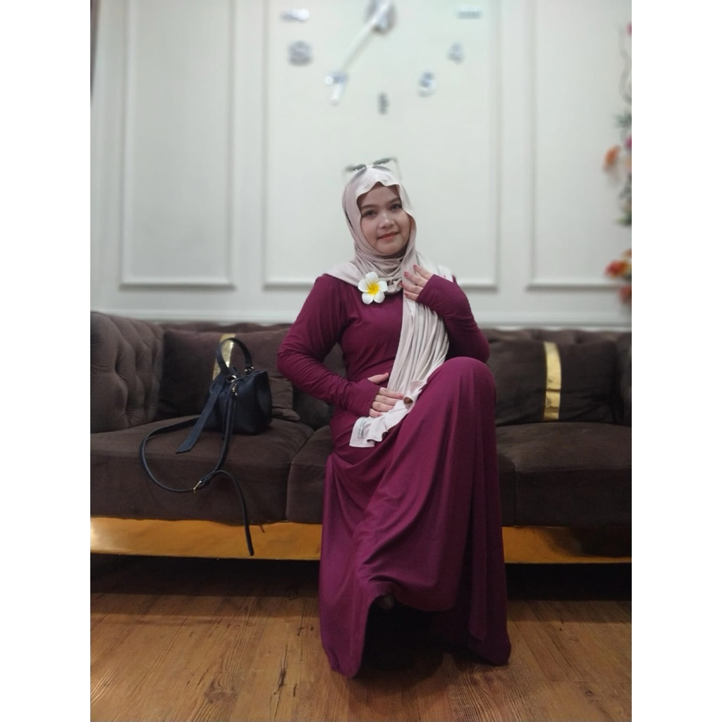 inner dress rayon spandek premium