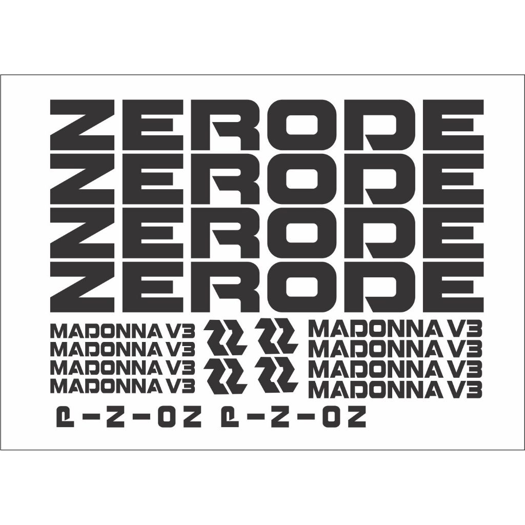 Cutting Sticker Sepeda Custom Zerode