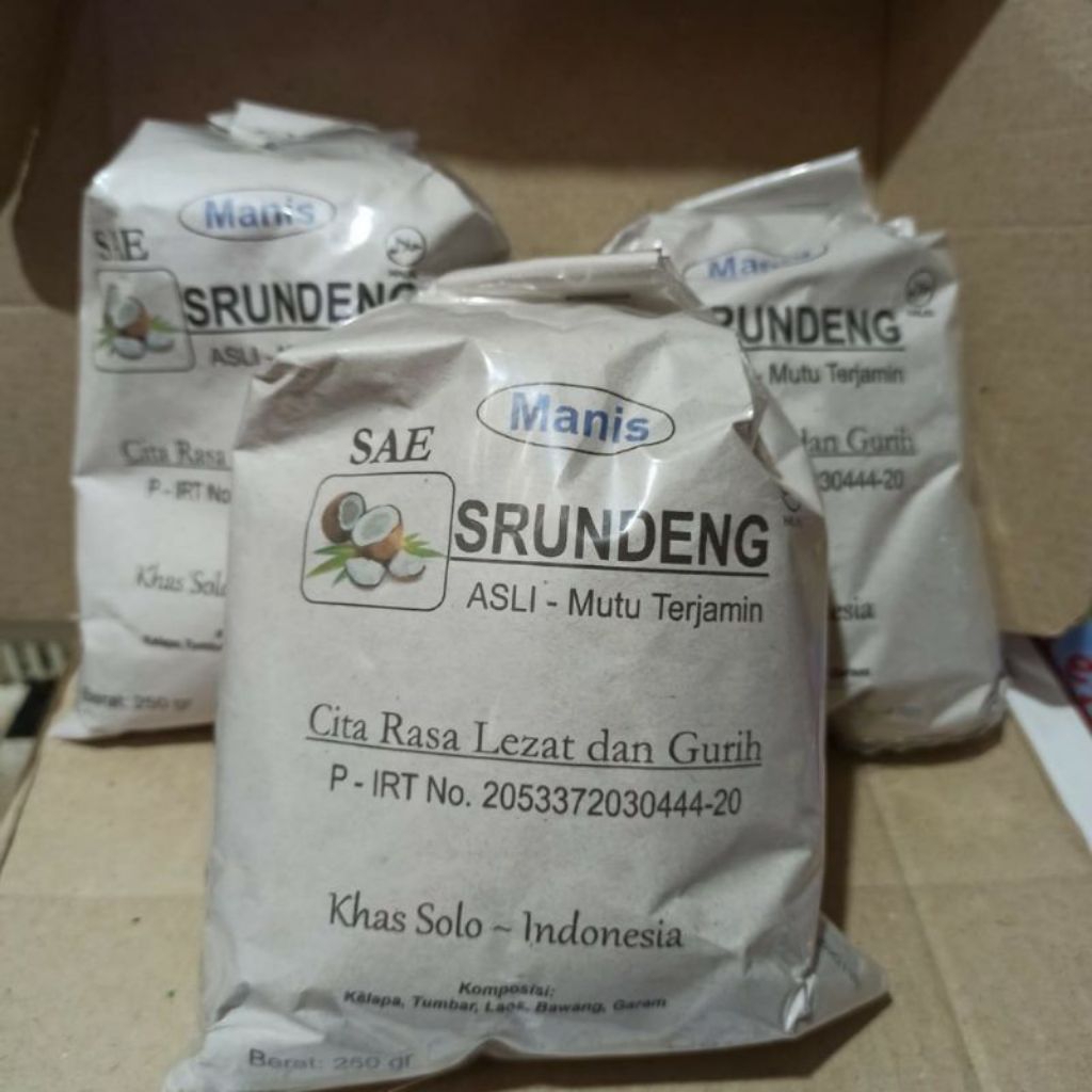 

MURAH ENAK!!! SRUNDENG KELAPA KHAS SOLO