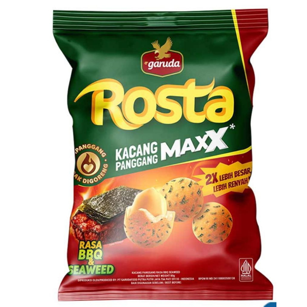 

Garuda Rosta Kacang Panggang Rosta Maxx Bbq 80g