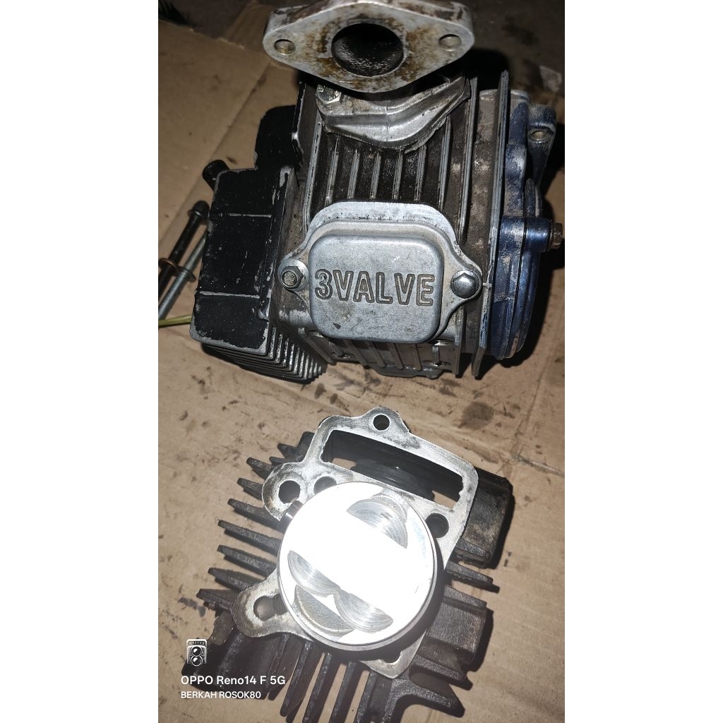 silinder cop head Jamus (3 Valve/3klep)set silinder blok os 050(set piston ring)