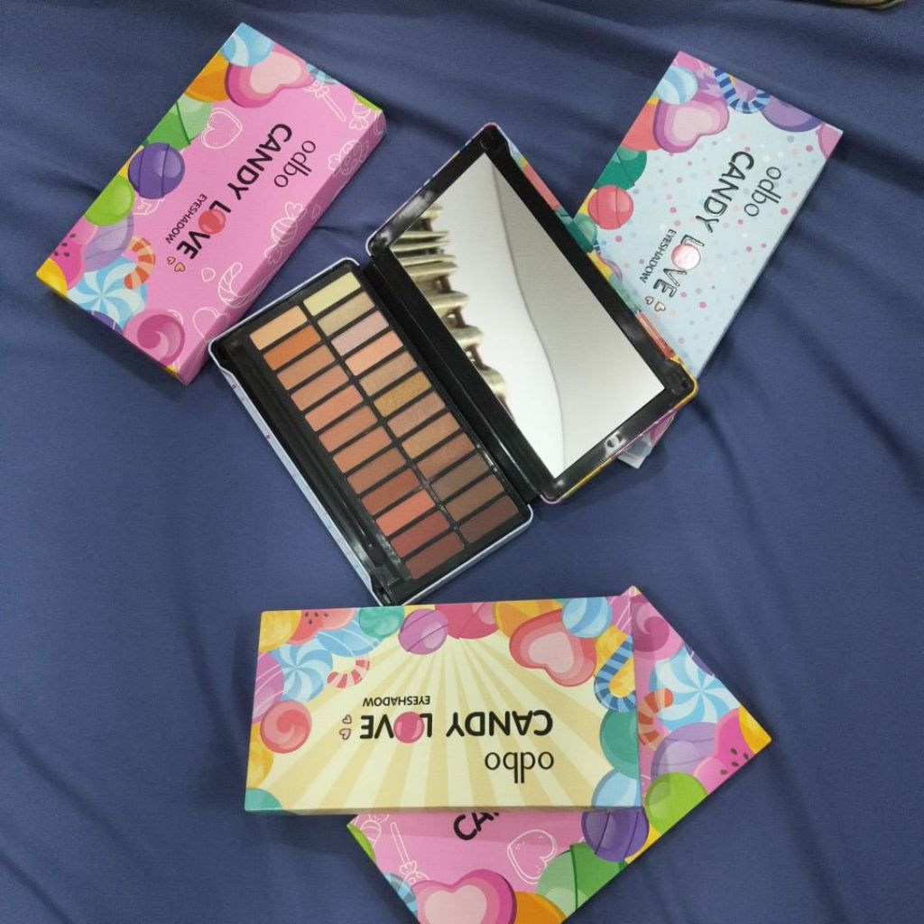 Eyeshadow Palette Odbo Candy Love Pigmented Glitter Matte Shimmer Original #OD237