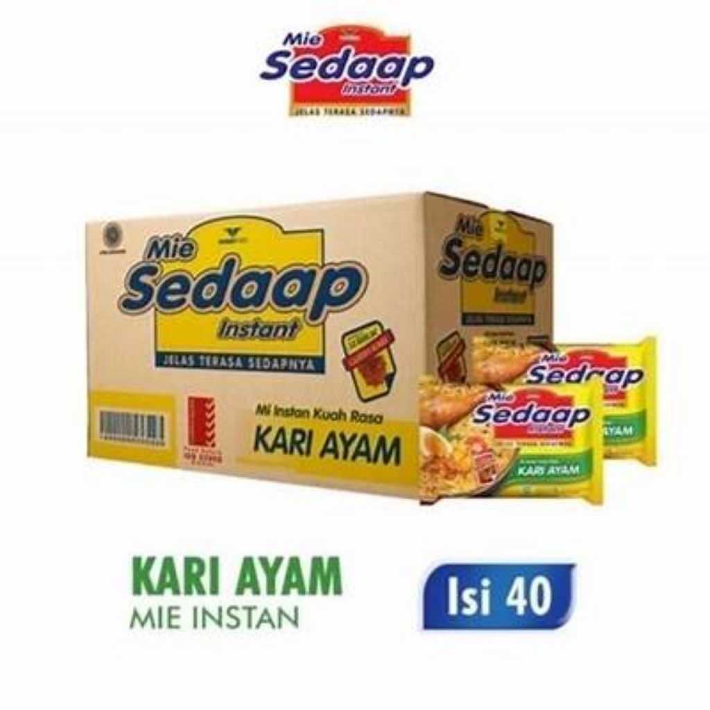 

Mie Sedaap Instan Kari ayam 1dus isi 40pcs