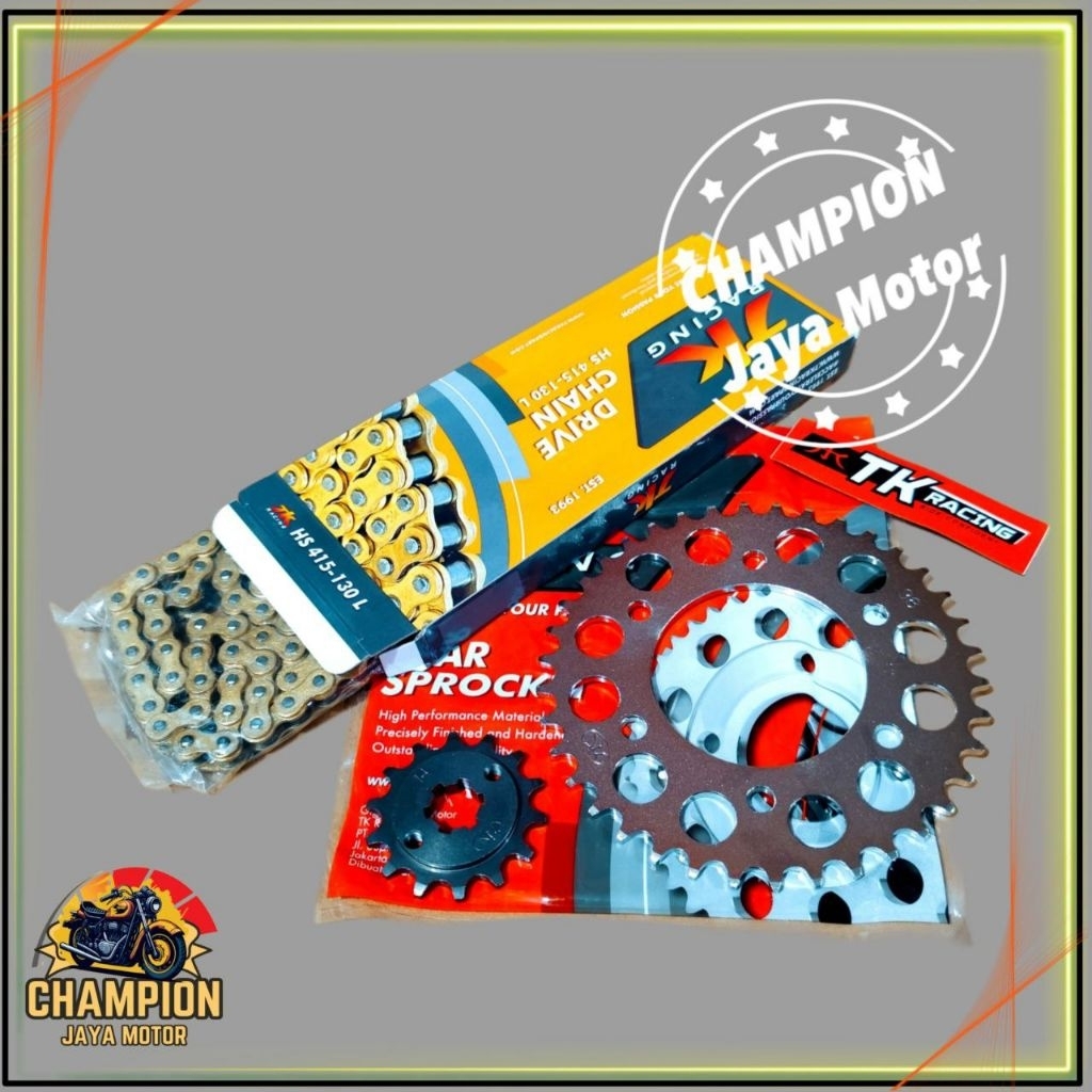 GEAR GIR SET 415 TK RACING VIXION OLD NEW MX KING RANTAI GOLD TK 130L 415HS GIR SET VIXION OLD NEW M