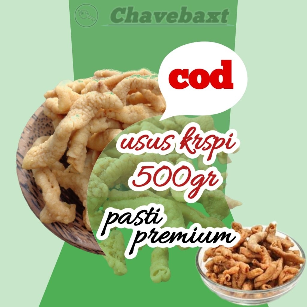 

usus krispi merek ayy enak renyah pasti gurih kemasan 500gr - chavebaxt store