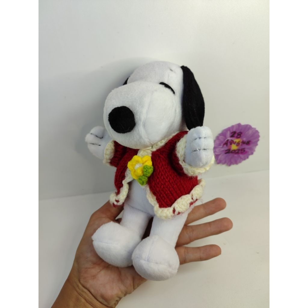 boneka snoopy baju rajut original peanuts