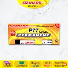

SPIDOL PERMANENT P77 STANDARD SPIDOL MARKER TIDAK BISA DIHAPUS / 1 Pack isi 6+1 pcs