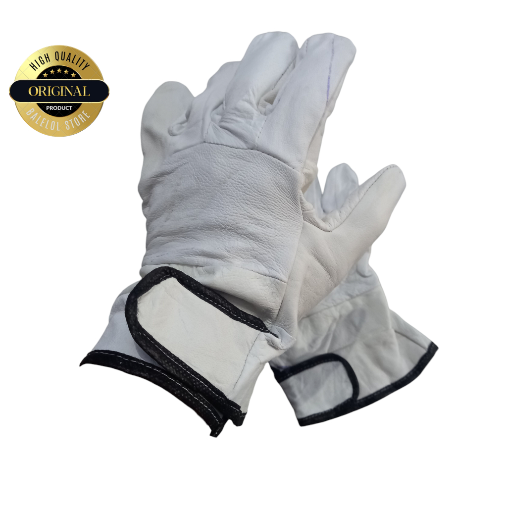 Sarung Tangan Las Argon Kulit Welding Gloves White