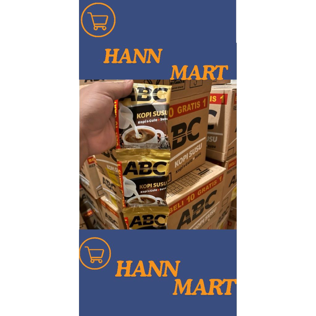

KOPI ABC SUSU 1 DUS ISI 12 RENCENG 120 PCS ×30 GR