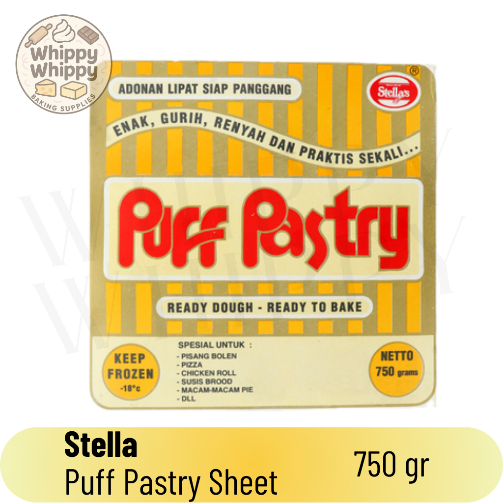 

Stella Puff Pastry Sheet 750gr / Pastry Zuppa Soup / Kulit Pastry Instan