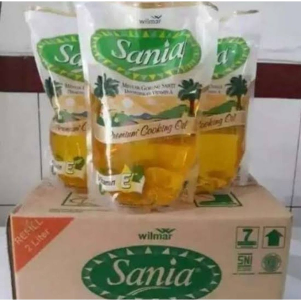 

minyak goreng Sania kemasan 2 liter X 2 karton